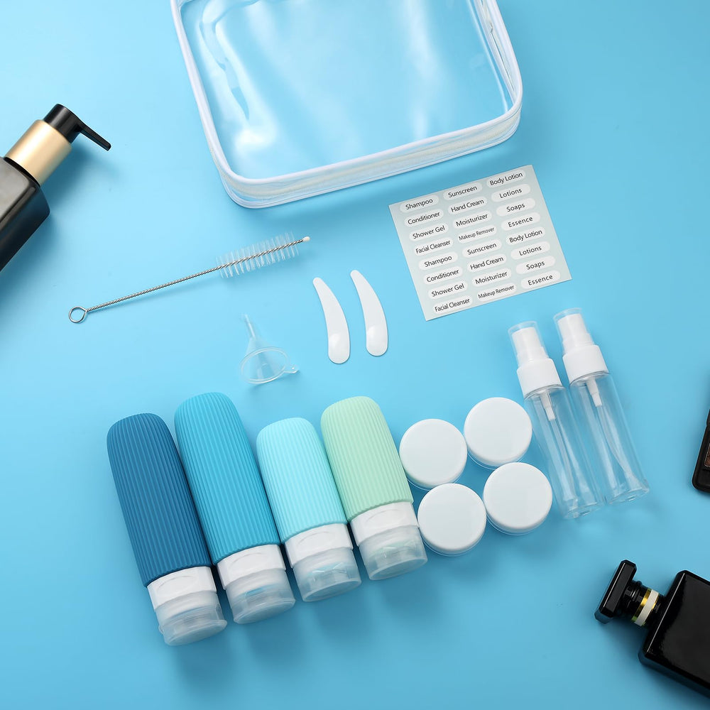 Mrsdry travel jars and spray bottles for versatile routines.