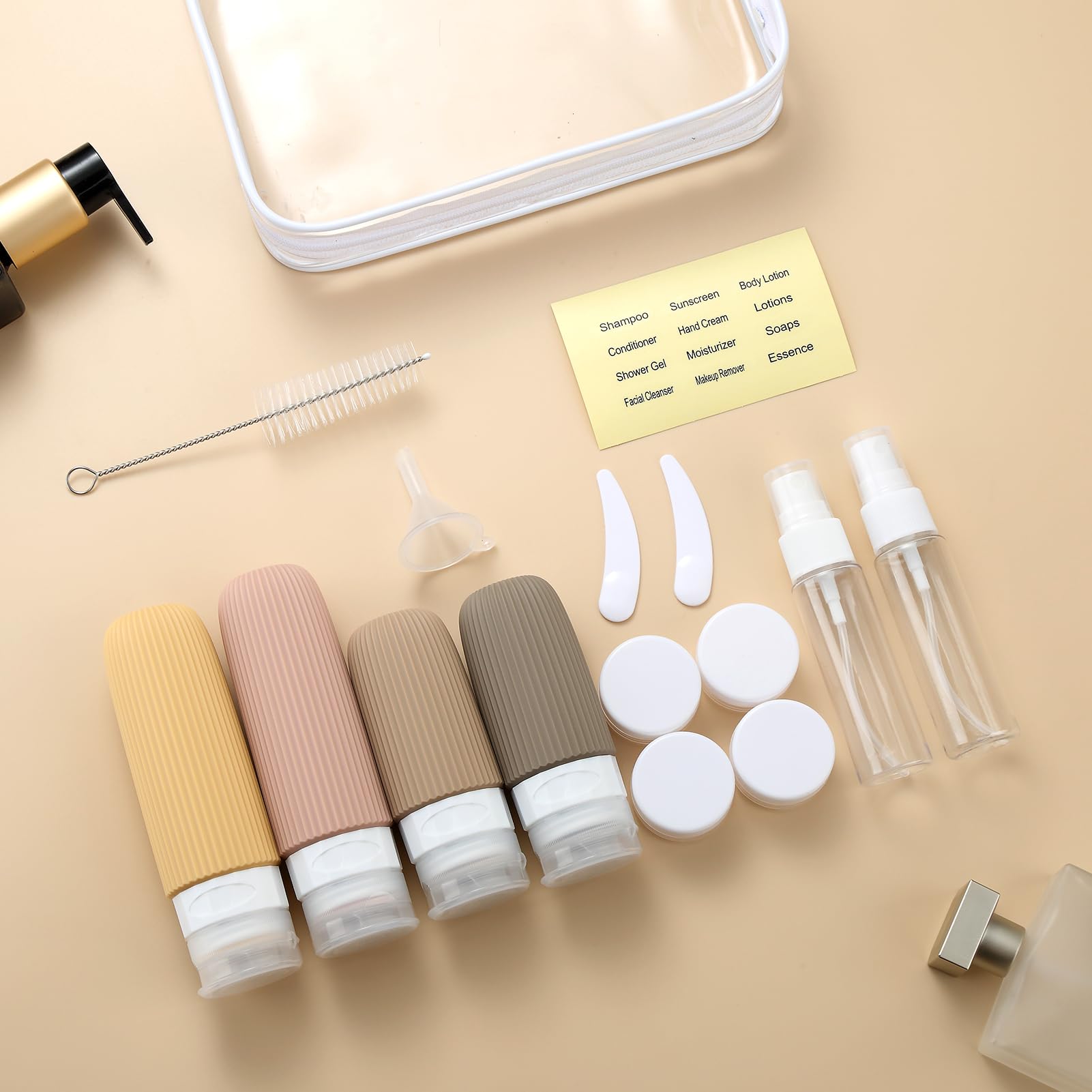 Mrsdry travel kit in the clear bag keeps items organized and accessible