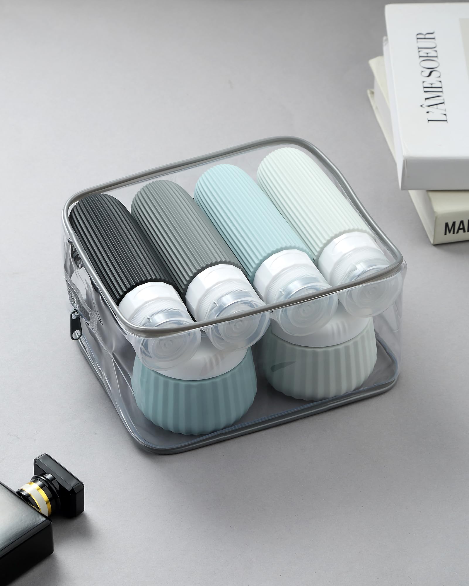 Mrsdry wide-opening travel containers for easy filling and cleaning