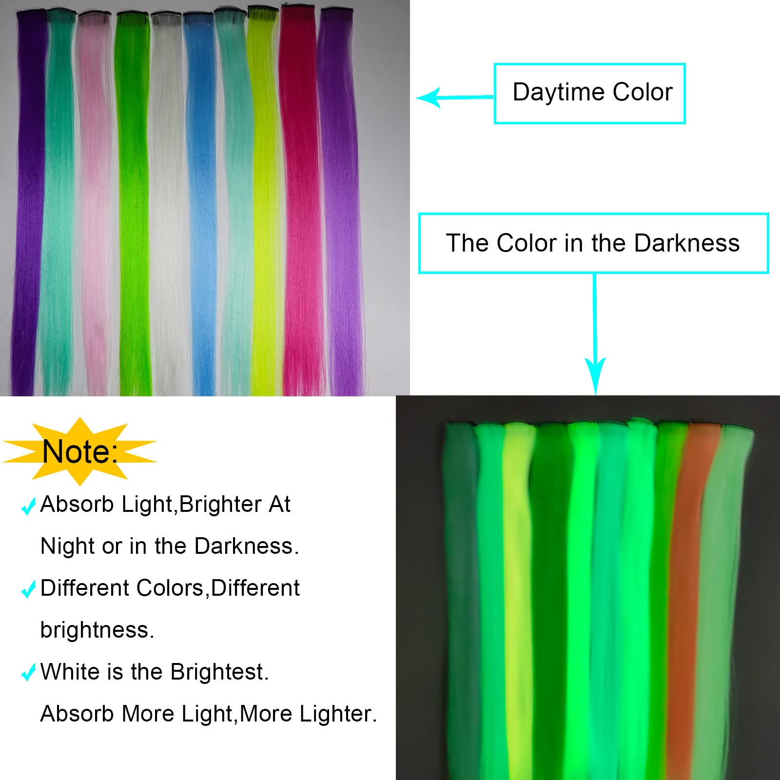 Ms Aloe packaging highlighting color variety and easy clip-in design