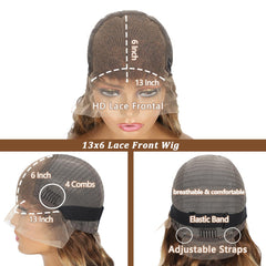 MSCLARA 220 density highlight wig for full, voluminous look