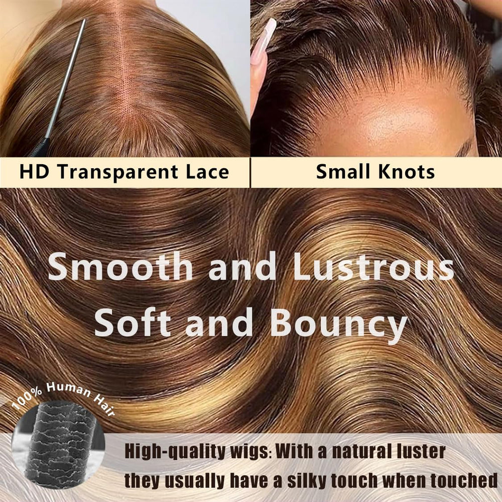 MSCLARA pre-plucked hairline lace front wig for natural parting
