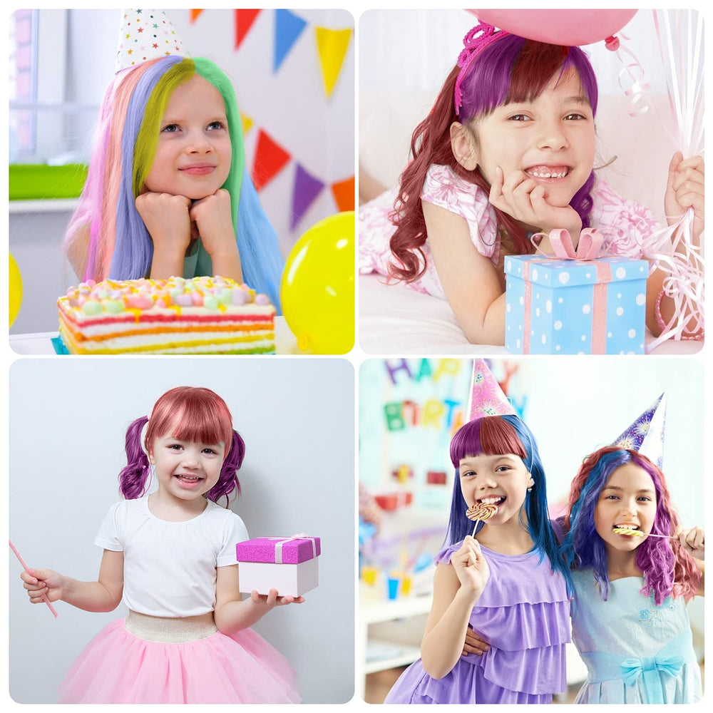 MSDADA hair chalk comb application shows temporary color in action