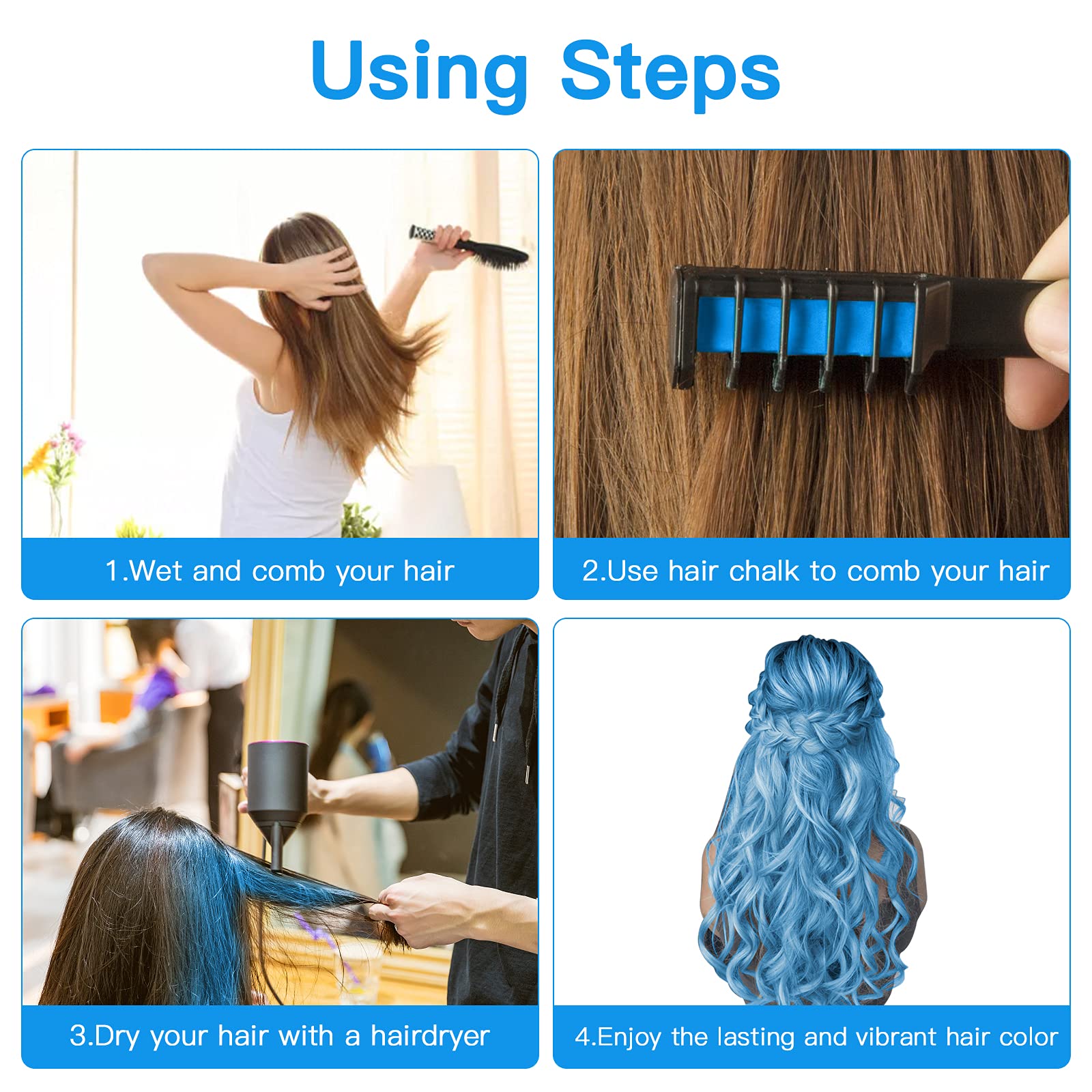 MSDADA Hair Chalk Comb makes a playful gift for girls on birthdays.