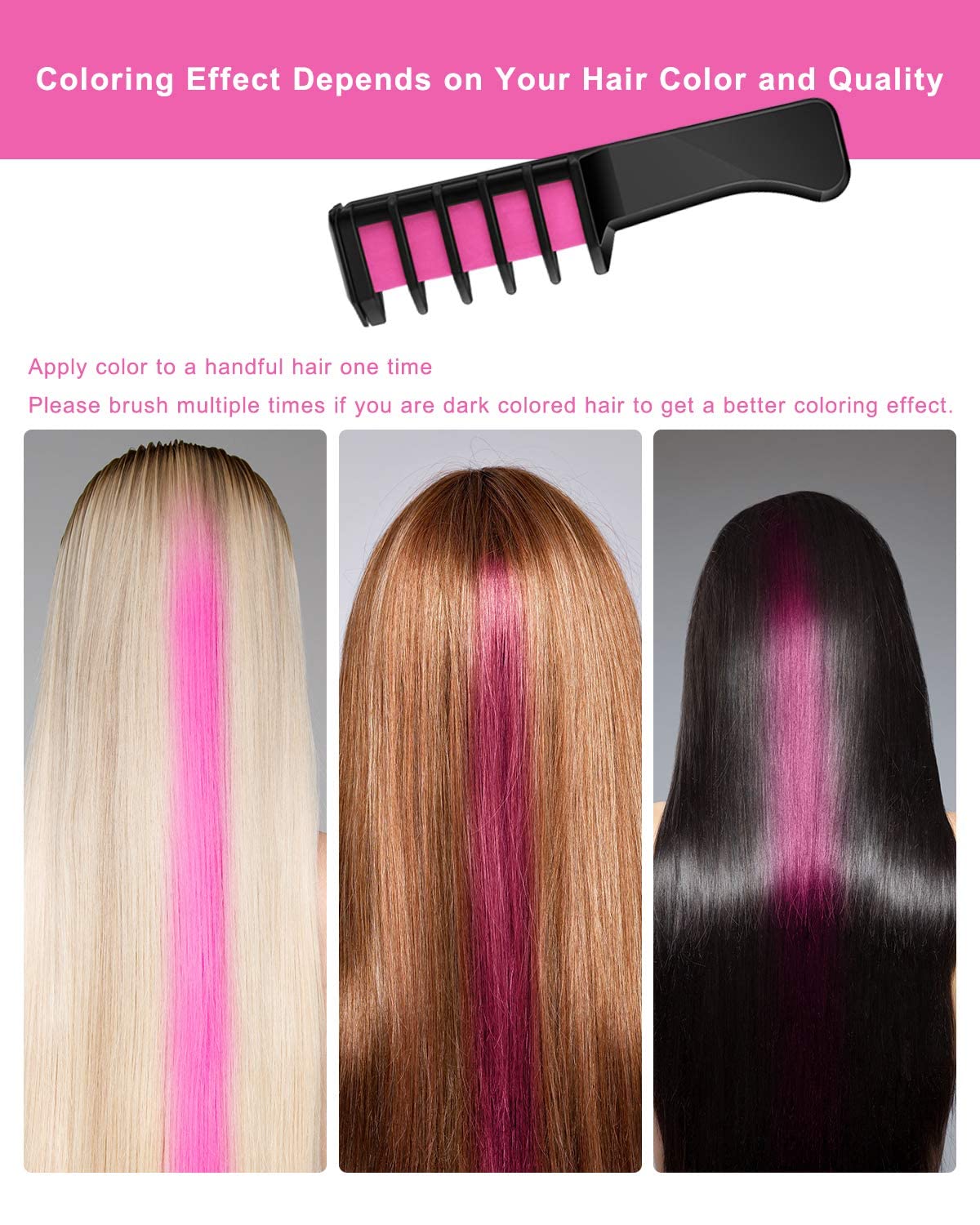 MSDADA compact portable hair chalk comb for on-the-go color.