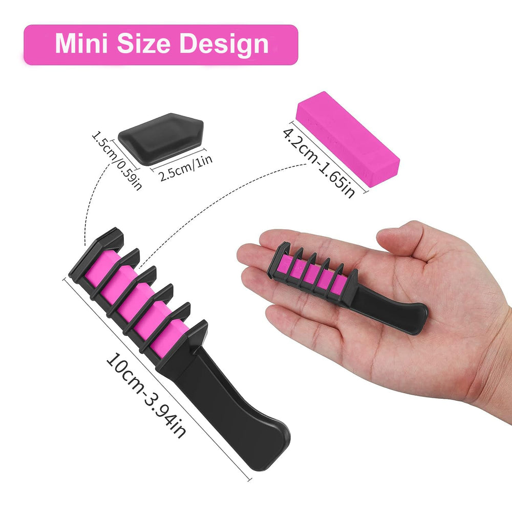 MSDADA Hair Chalk Comb seals color with heat or spray for lasting style.