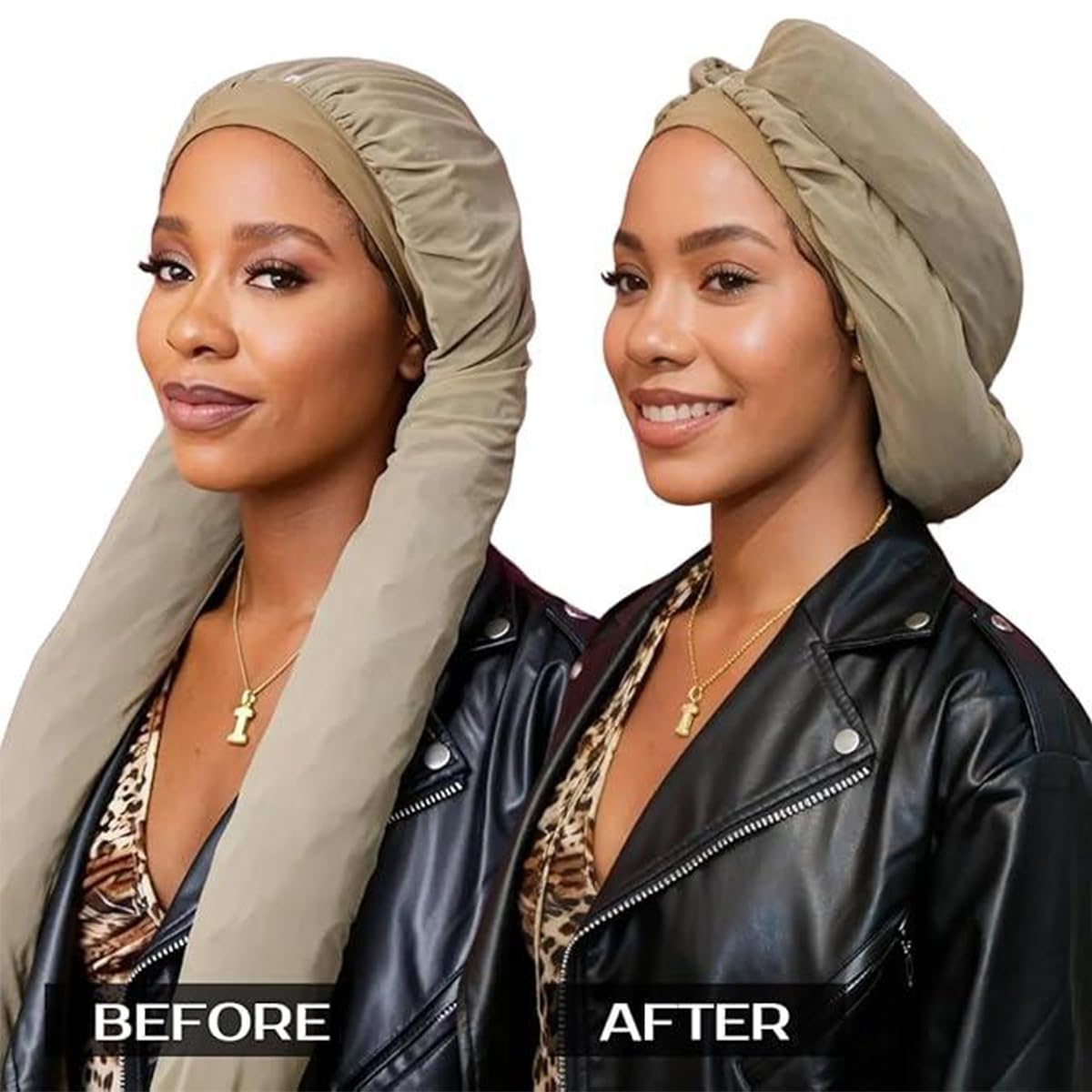 MsFan bonnet with soft, breathable fabric for all-night comfort.