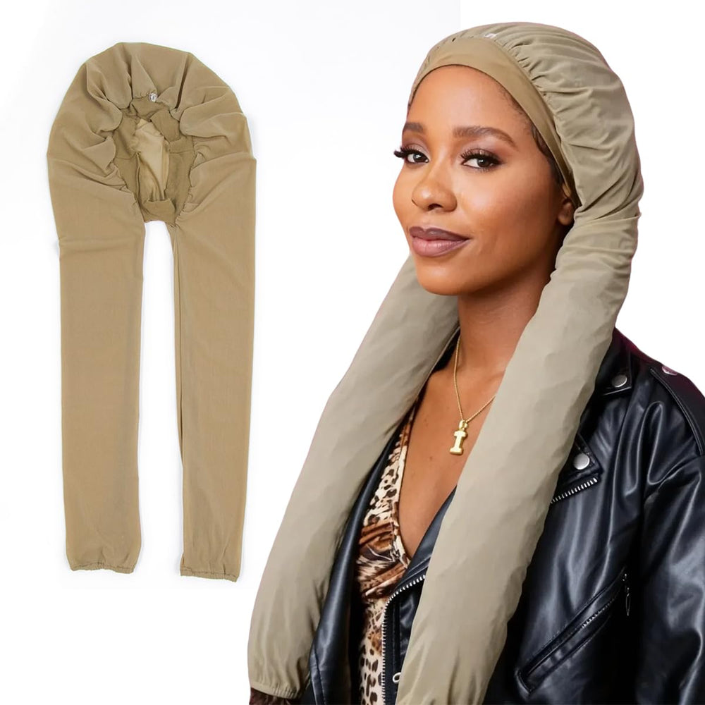 MsFan bonnet for women—long hair cover for secure overnight protection.