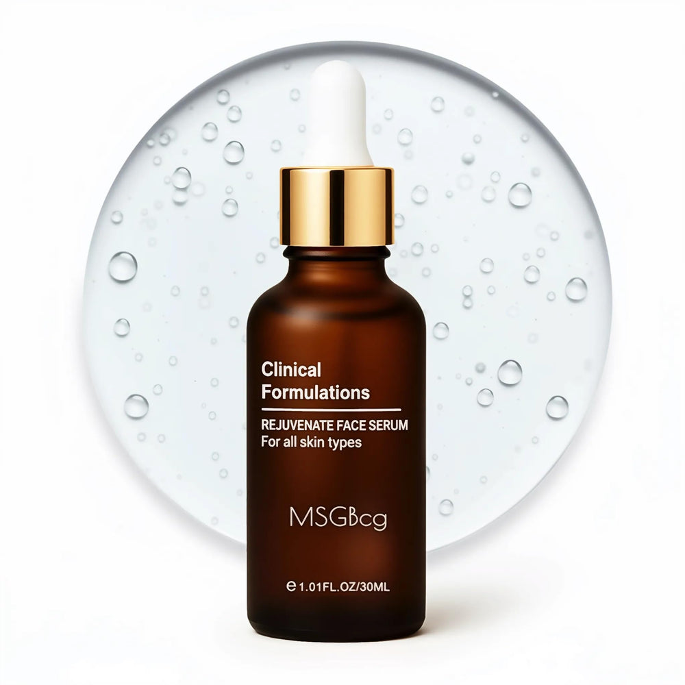 MSGBcg Ageless Rejuvenate serum bottle close-up for hydrated skin