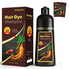 Msktasy castano champu-tinte, aplicacion rapida para color inmediato y cobertura de canas.