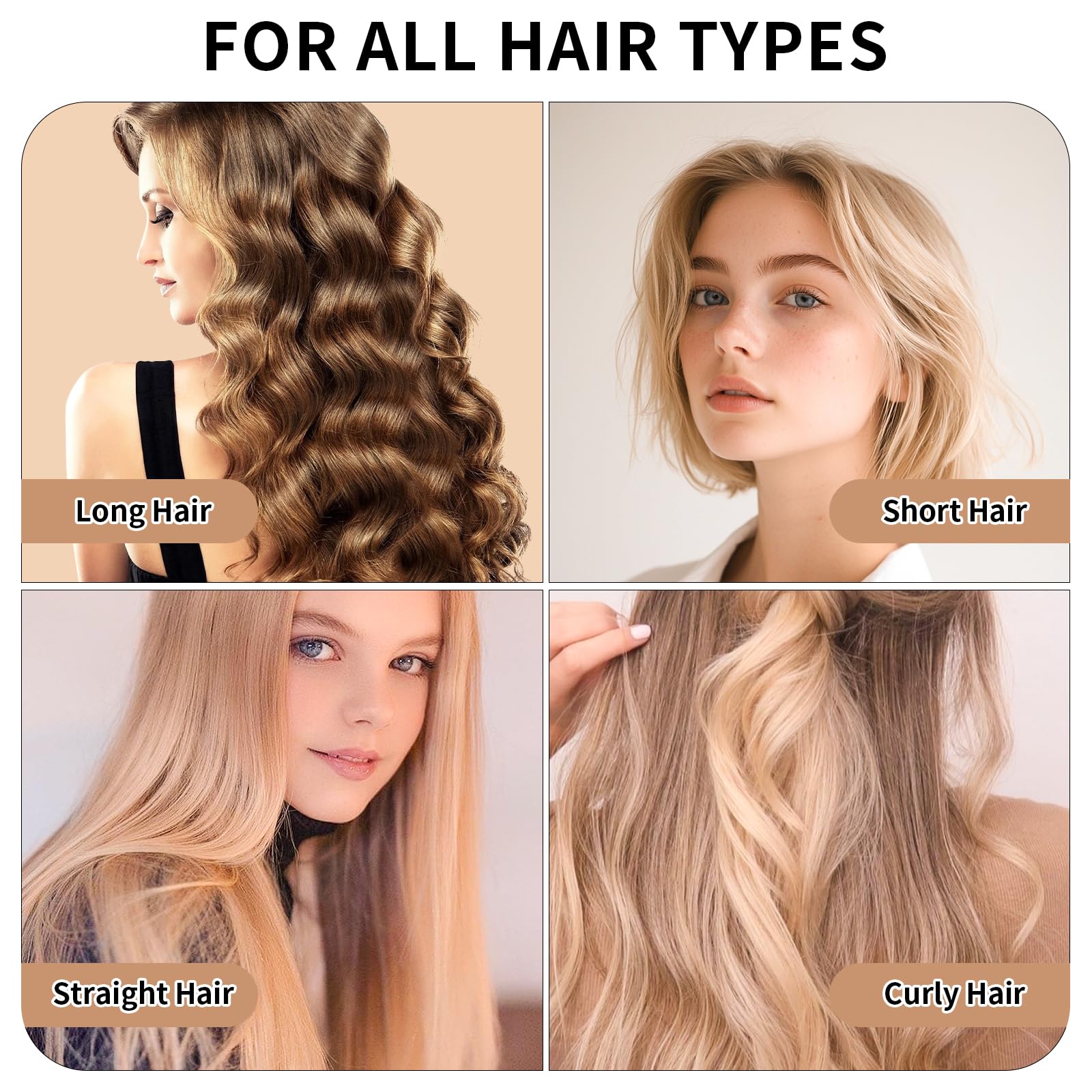 Msnasit brush suitable for all hair styles, from straight to curly.