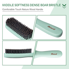 Msnasit Boar Bristles distribute oils for natural shine and controlled strands.