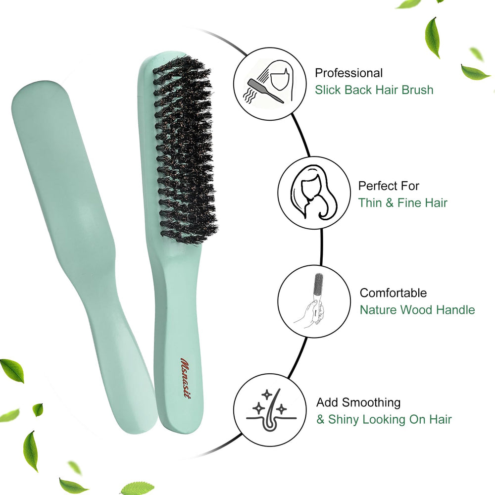 Msnasit Edge Control Brush tames frizz and locks flyaways for a clean line.