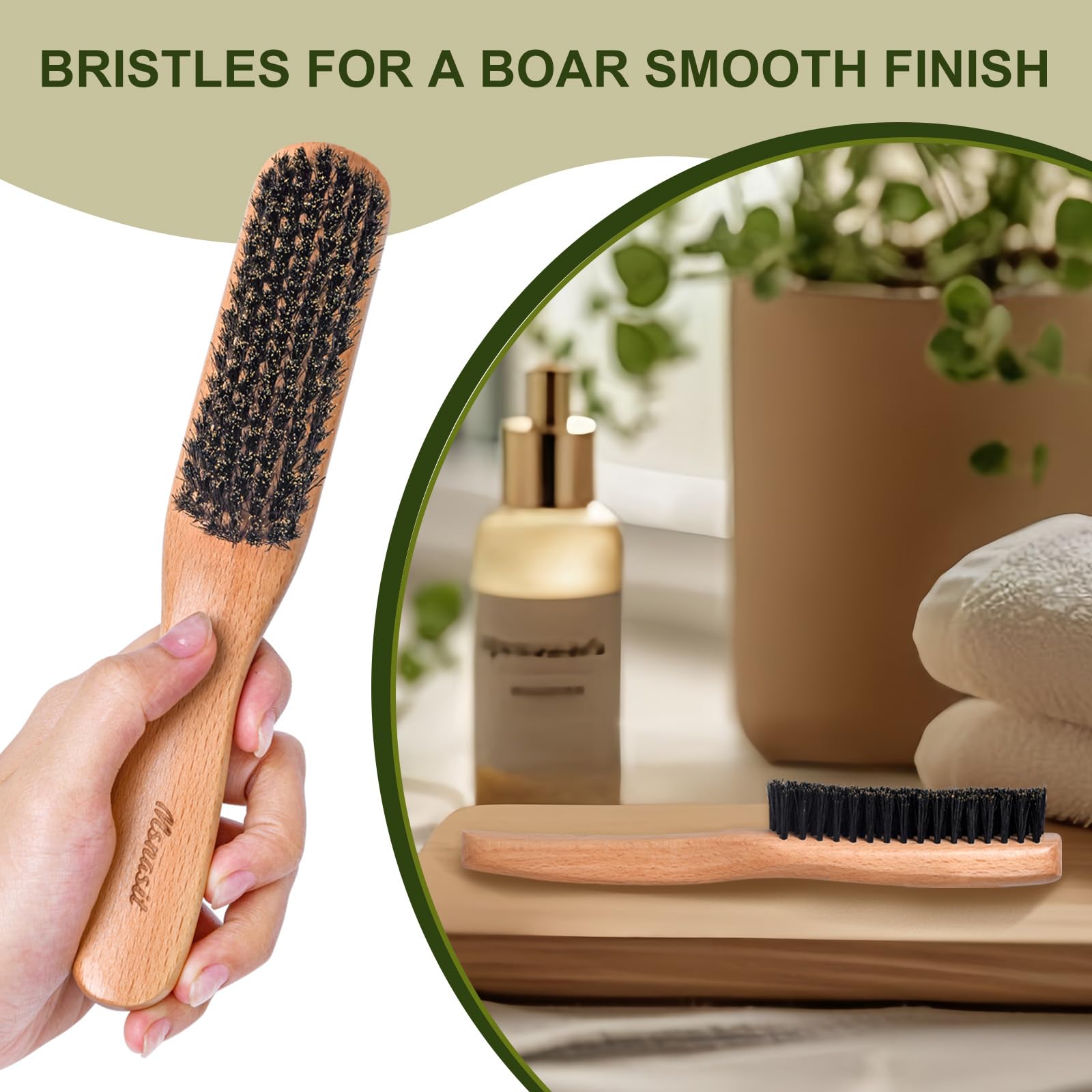 Msnasit Slick Back Brush for slick back styling and a polished look.