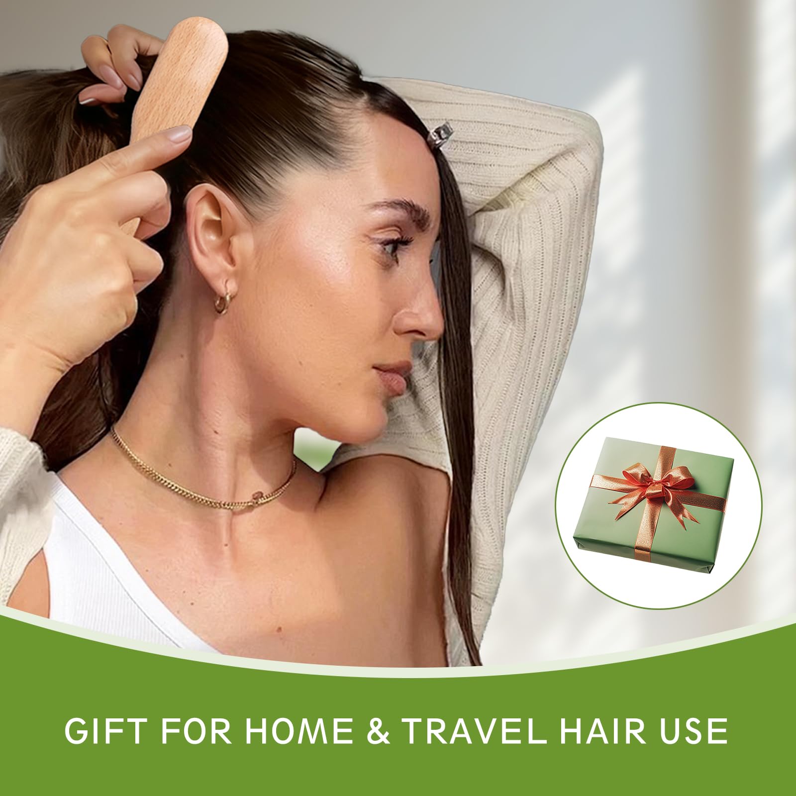 Msnasit ergonomic wood handle offers comfortable control even with wet hands.