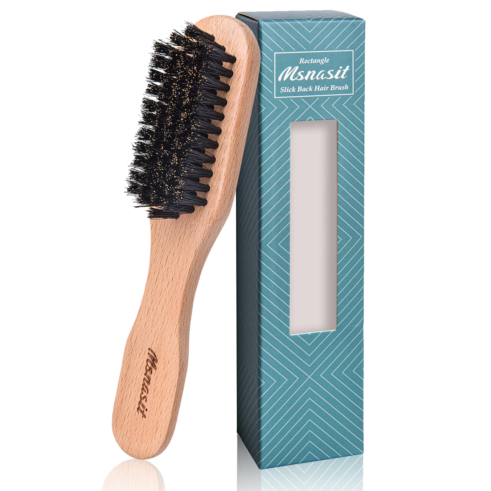 Msnasit travel size slick back brush provides portable styling and frizz control on the go.