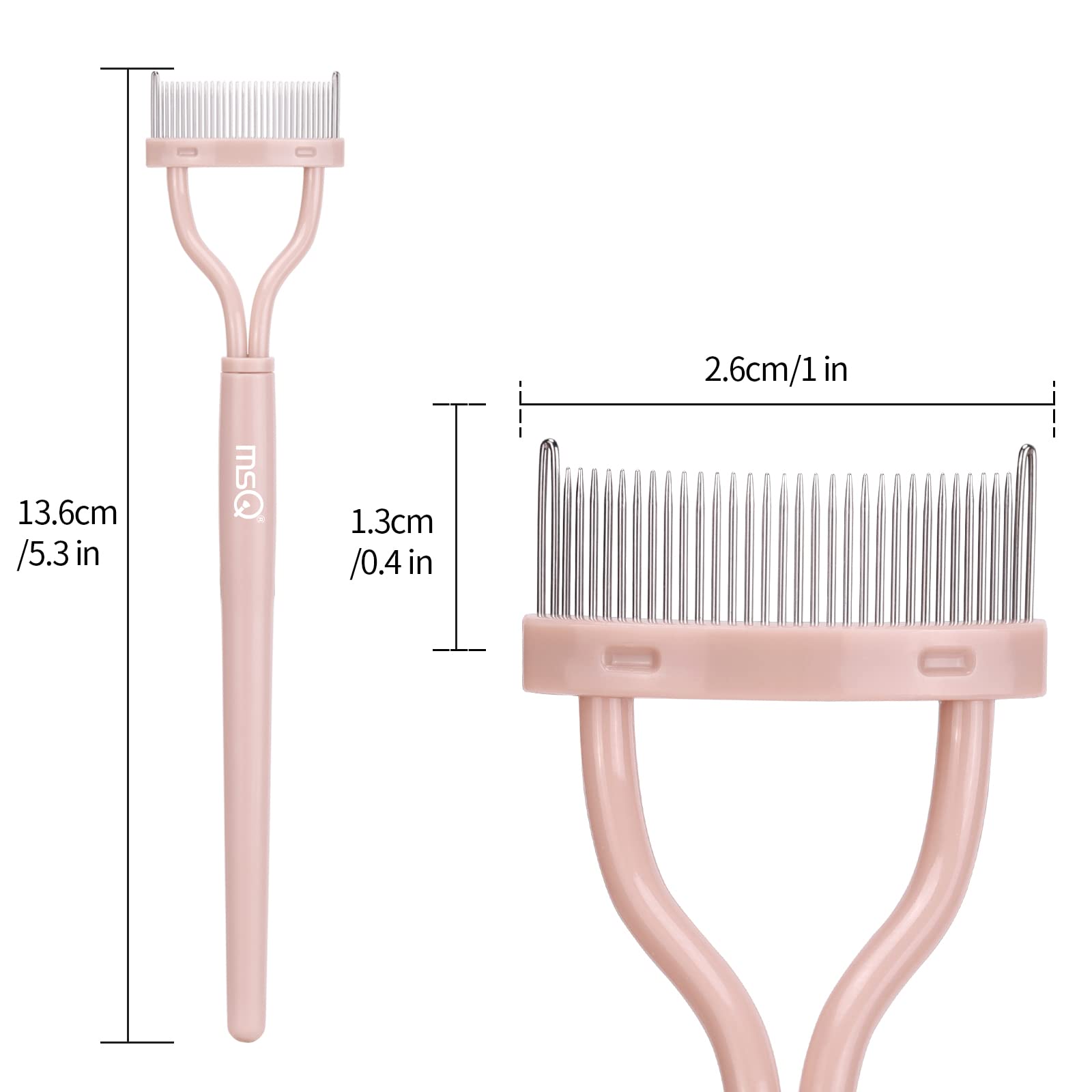 MSQ arc-designed mascara applicator offers comfortable handling.