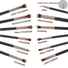 MSQ blending brush with rose gold accents for seamless crease and lid blending.