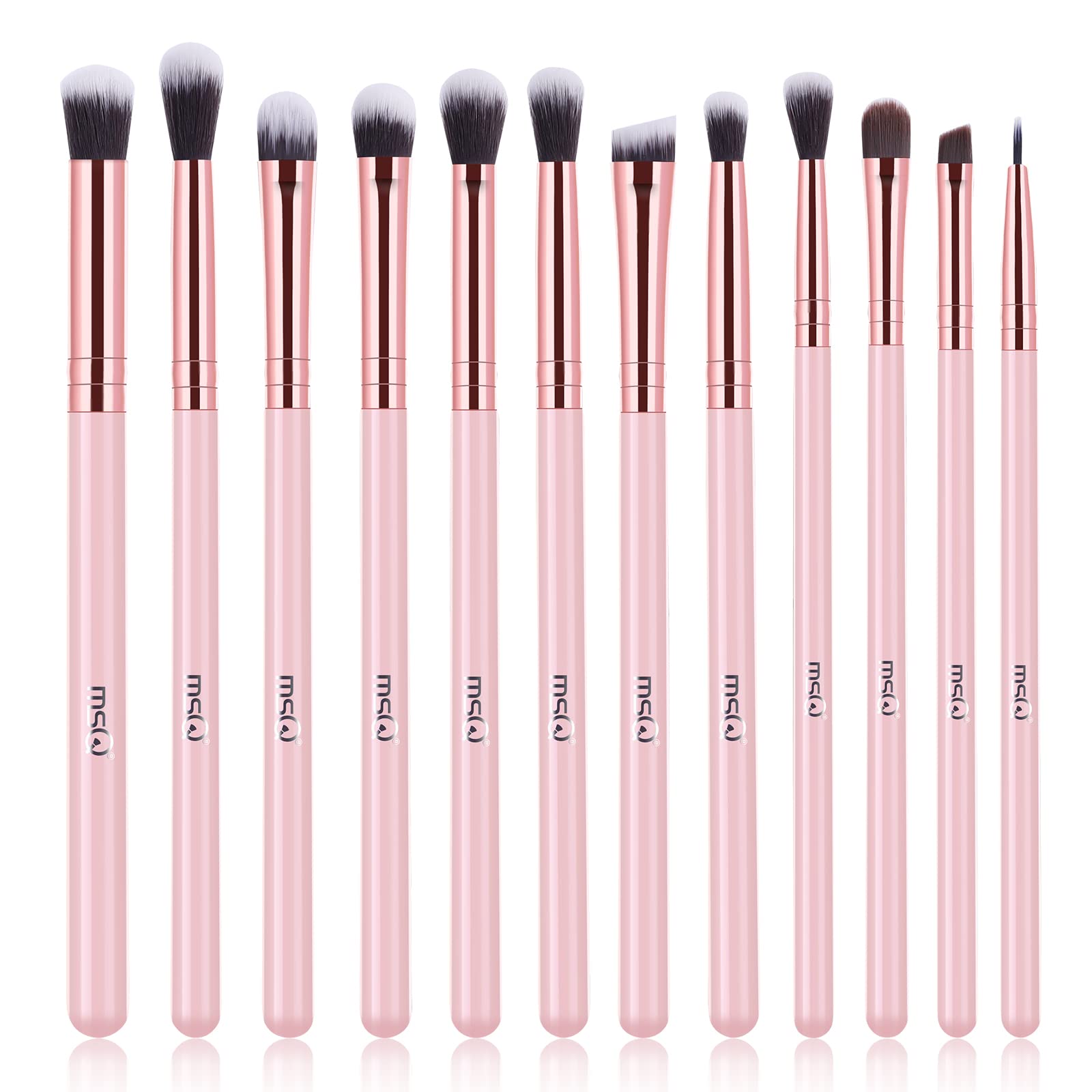 MSQ eye makeup brush set with soft synthetic hairs for smooth application