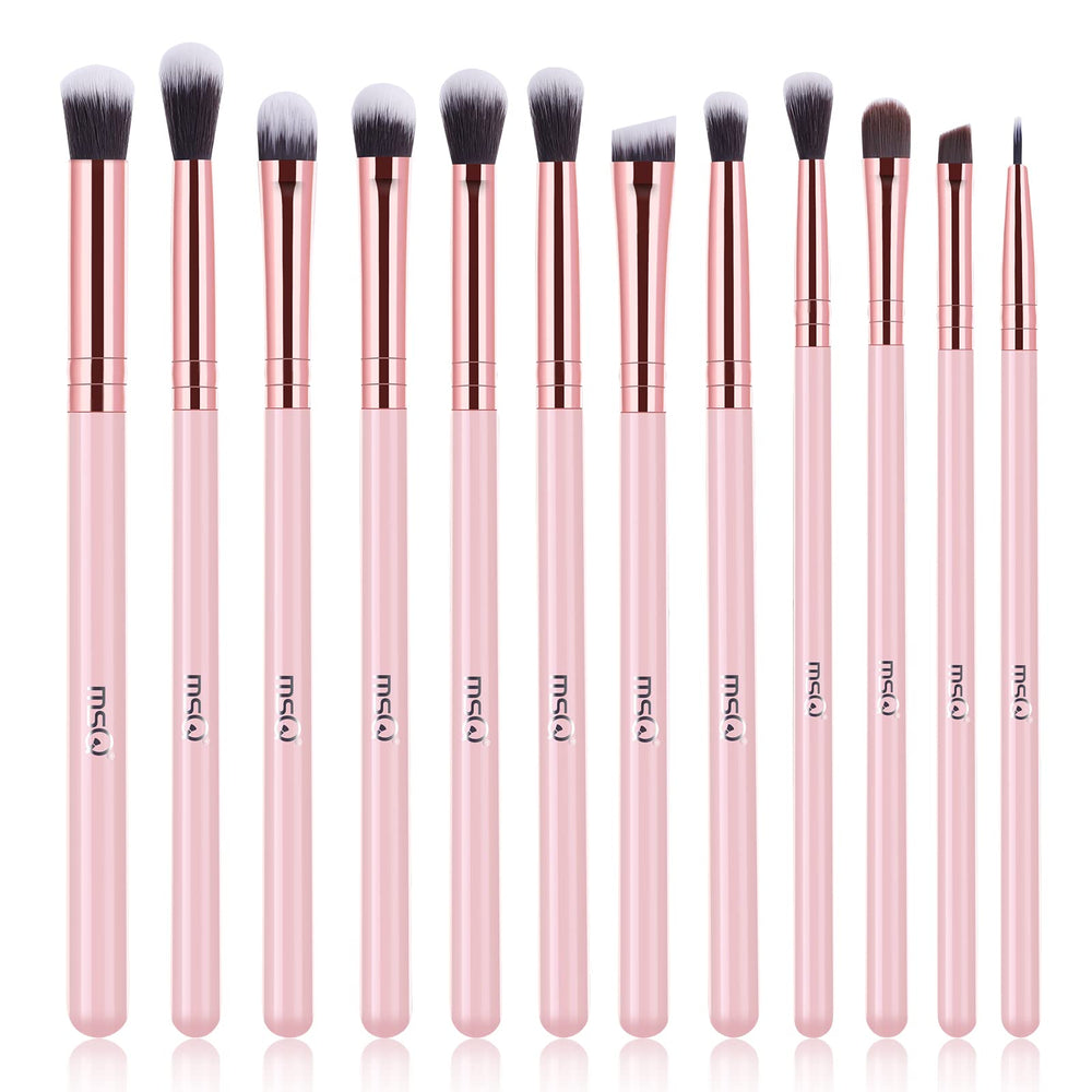 MSQ eye makeup brush set with soft synthetic hairs for smooth application