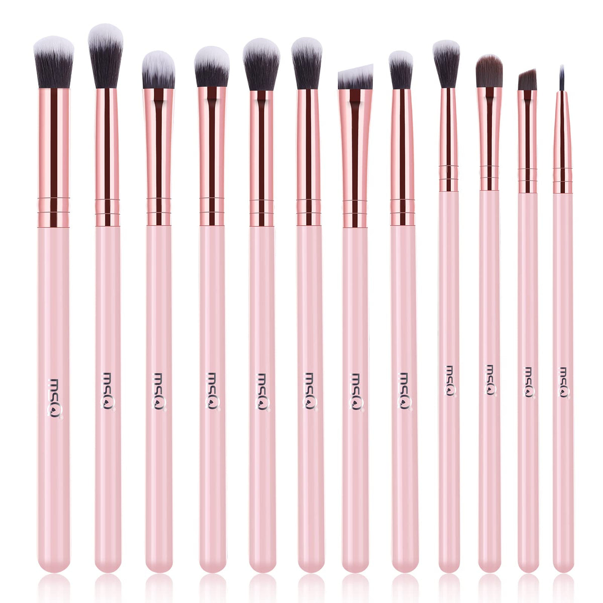 MSQ eye makeup brush set with soft synthetic hairs for smooth application