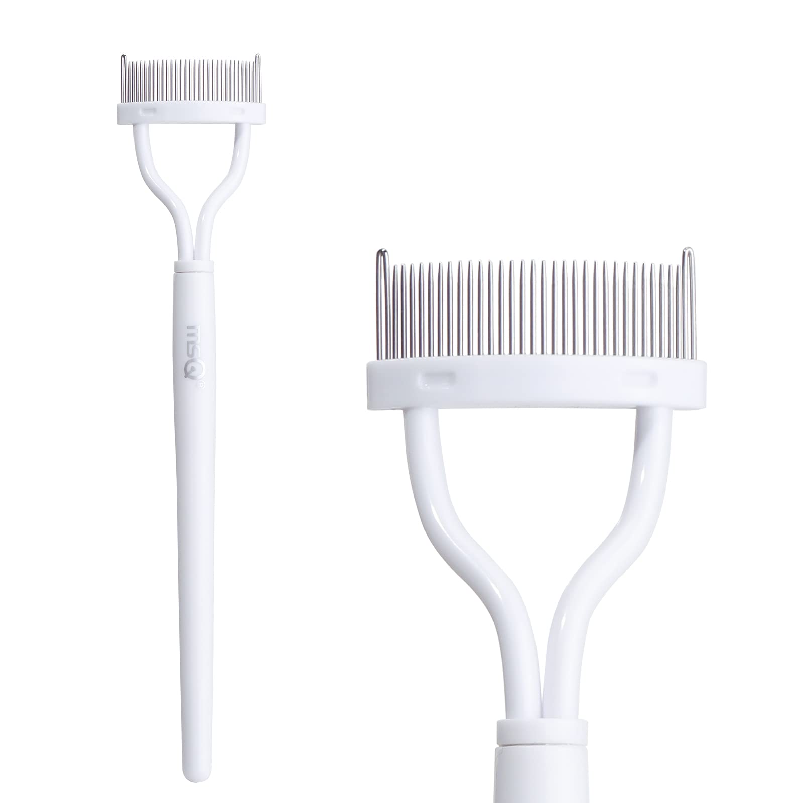 MSQ eyelash comb cap cover for protection and portability.
