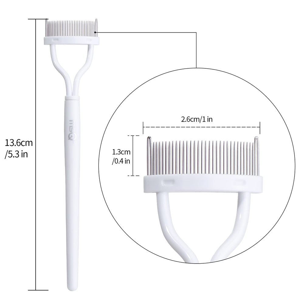 MSQ eyelash comb closeup teeth with fine spacing for lashes.