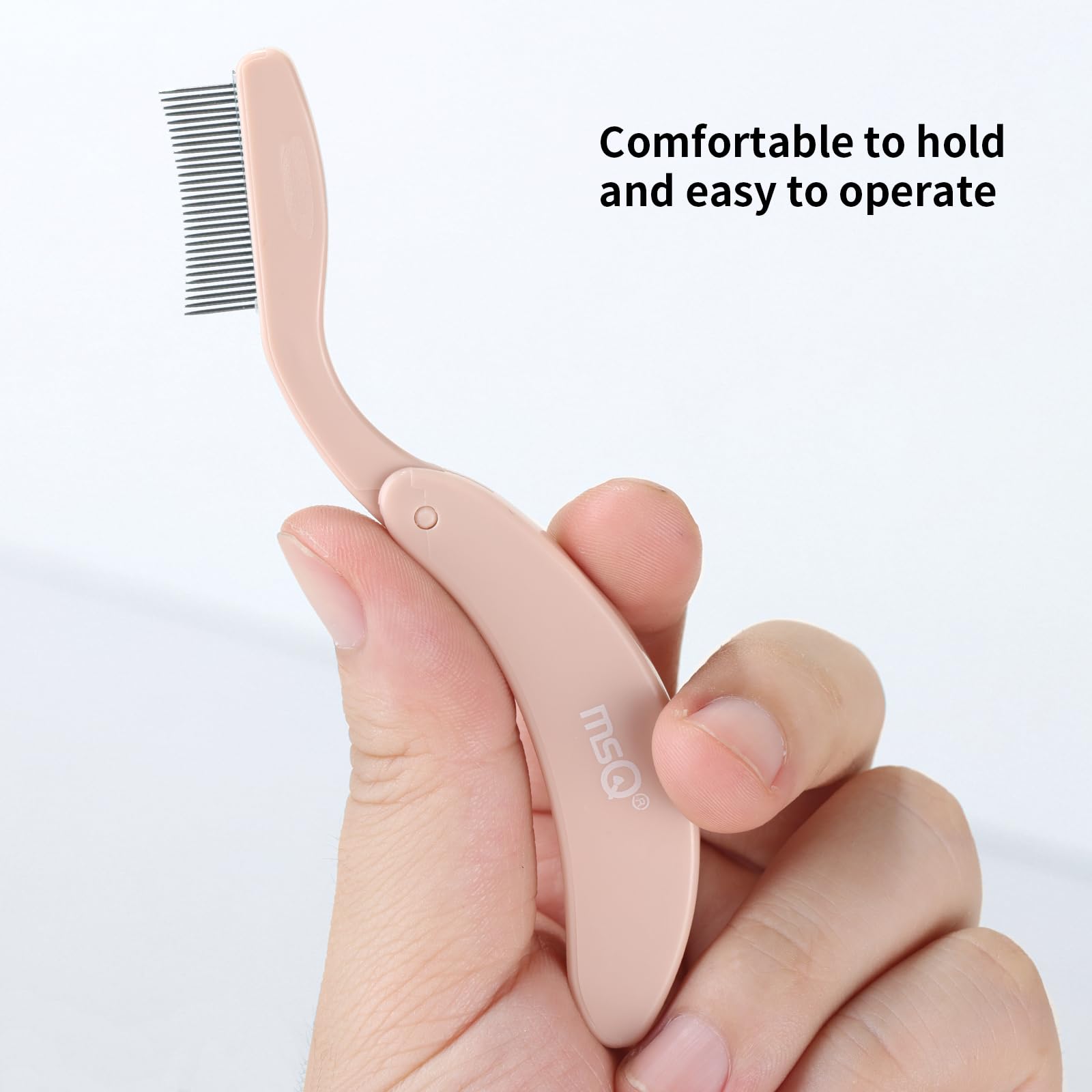 MSQ eyelash comb compact travel case for on-the-go touch-ups.