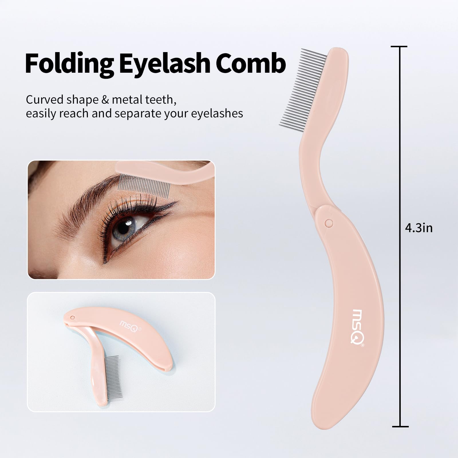 MSQ eyelash comb ideal for salon professionals and home routines.