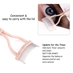 MSQ stainless steel lash comb delivers smooth, repeated mascara coats.
