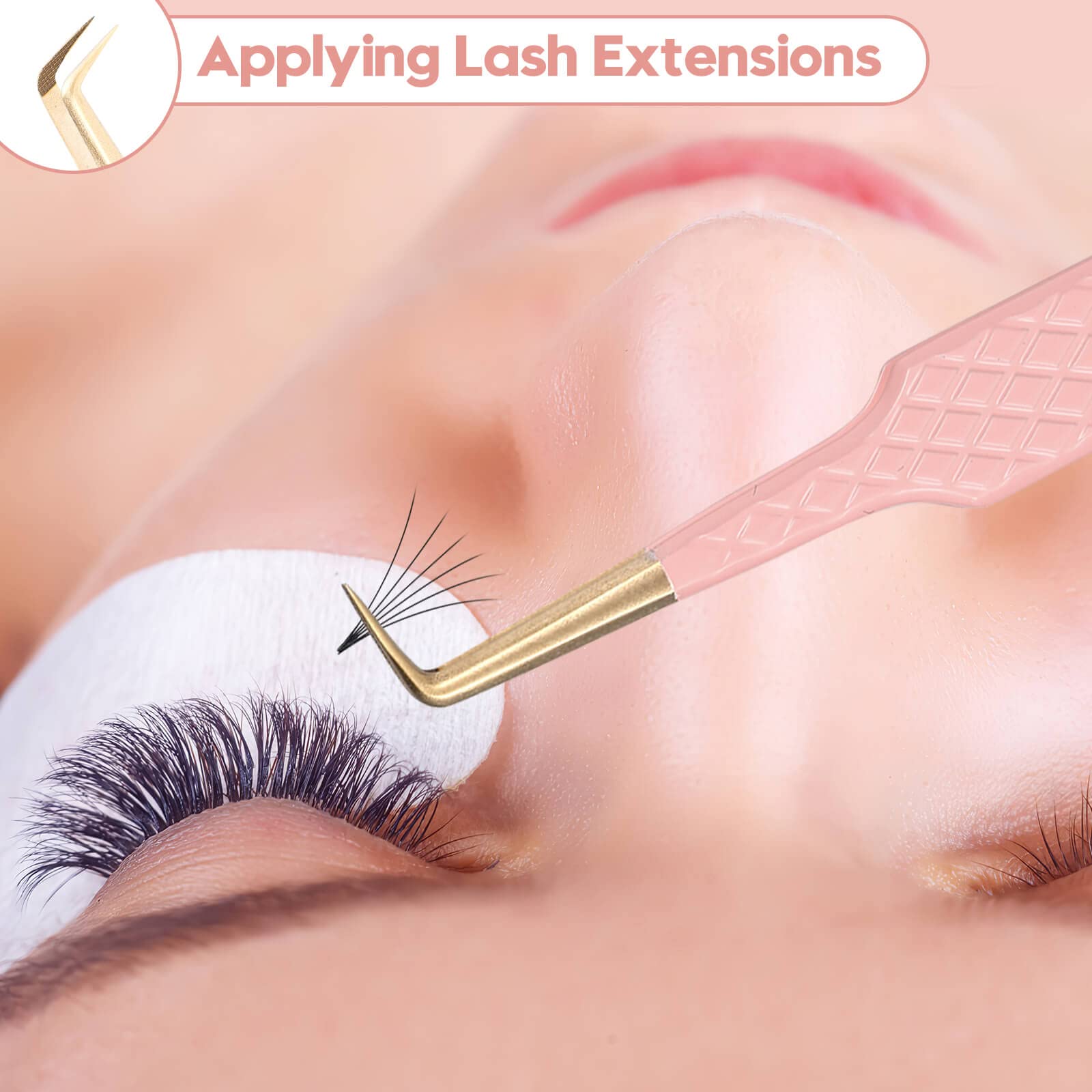 Ms.Queen beginner-friendly lash tweezers help learn isolation and fans with ease.
