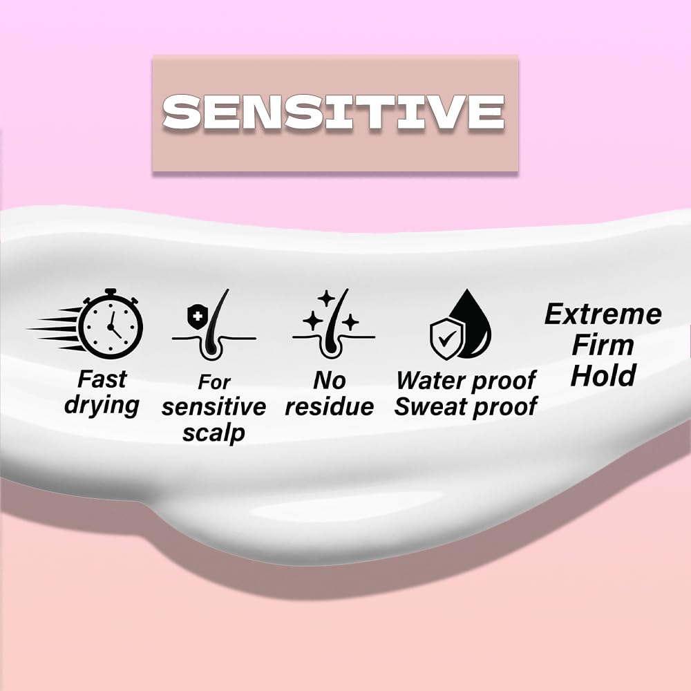 MSTDRE latex-free-non-toxic formula safe for sensitive skin and scalp.