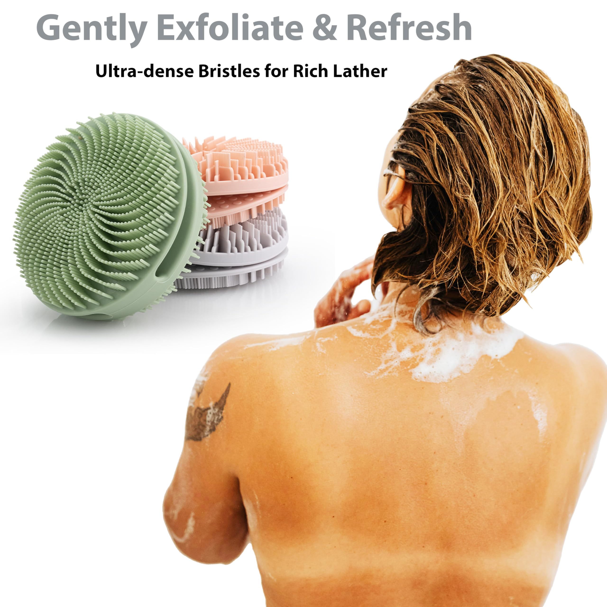 MtBoi dual-brush long-bristle side for rich lather and body cleansing