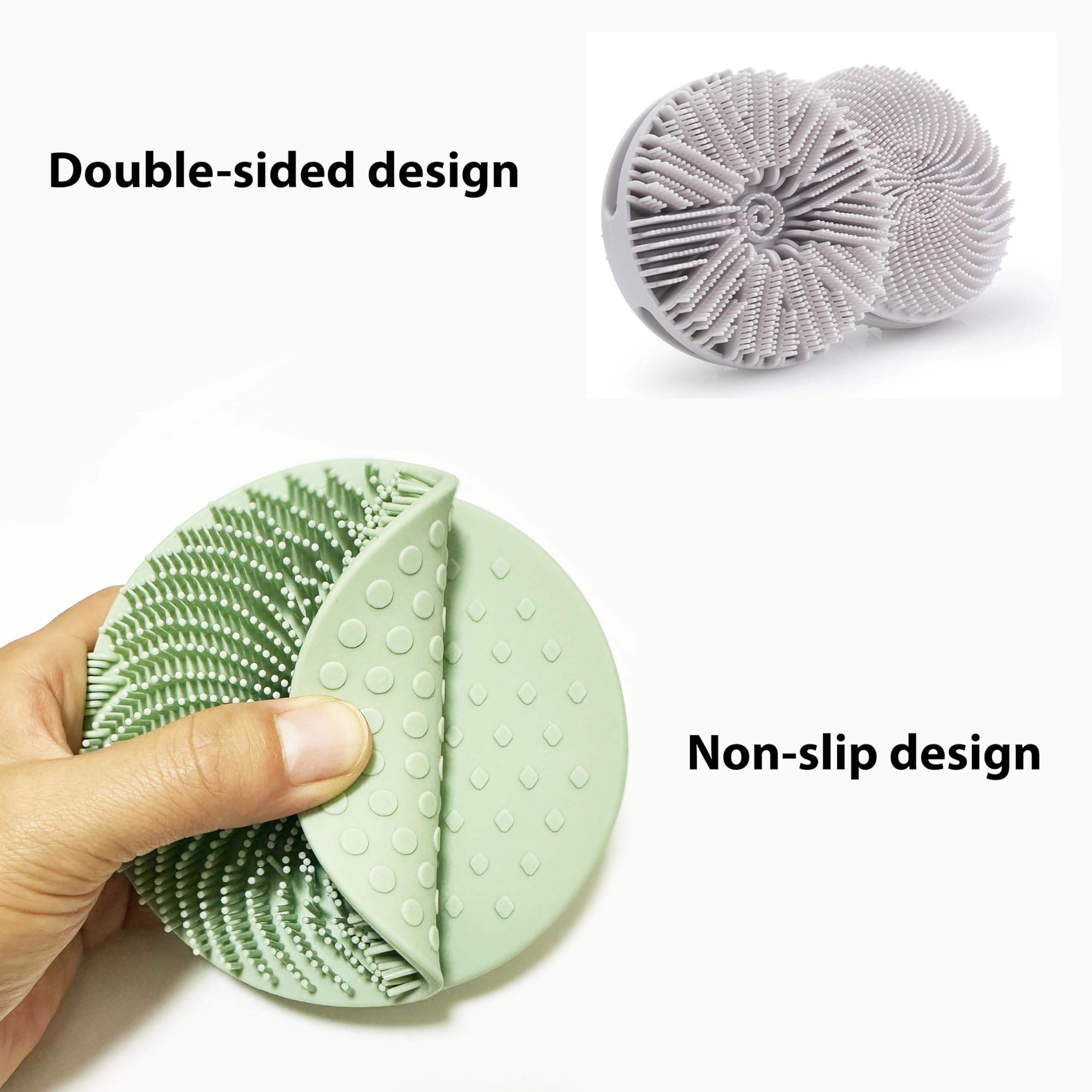 MtBoi dual-brush short-bristle side for scalp massage and hair cleansing