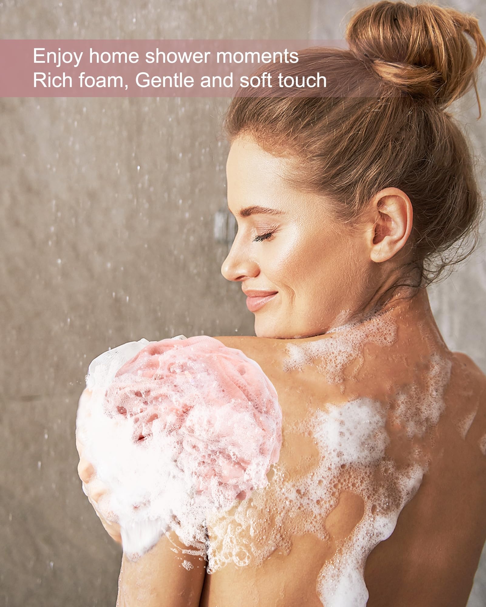 MTDLYICE esponja ducha de alta densidad, genera espuma con fricción.