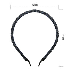 MTLEE diadema de cuentas cristal azul profundo para un atuendo sofisticado.