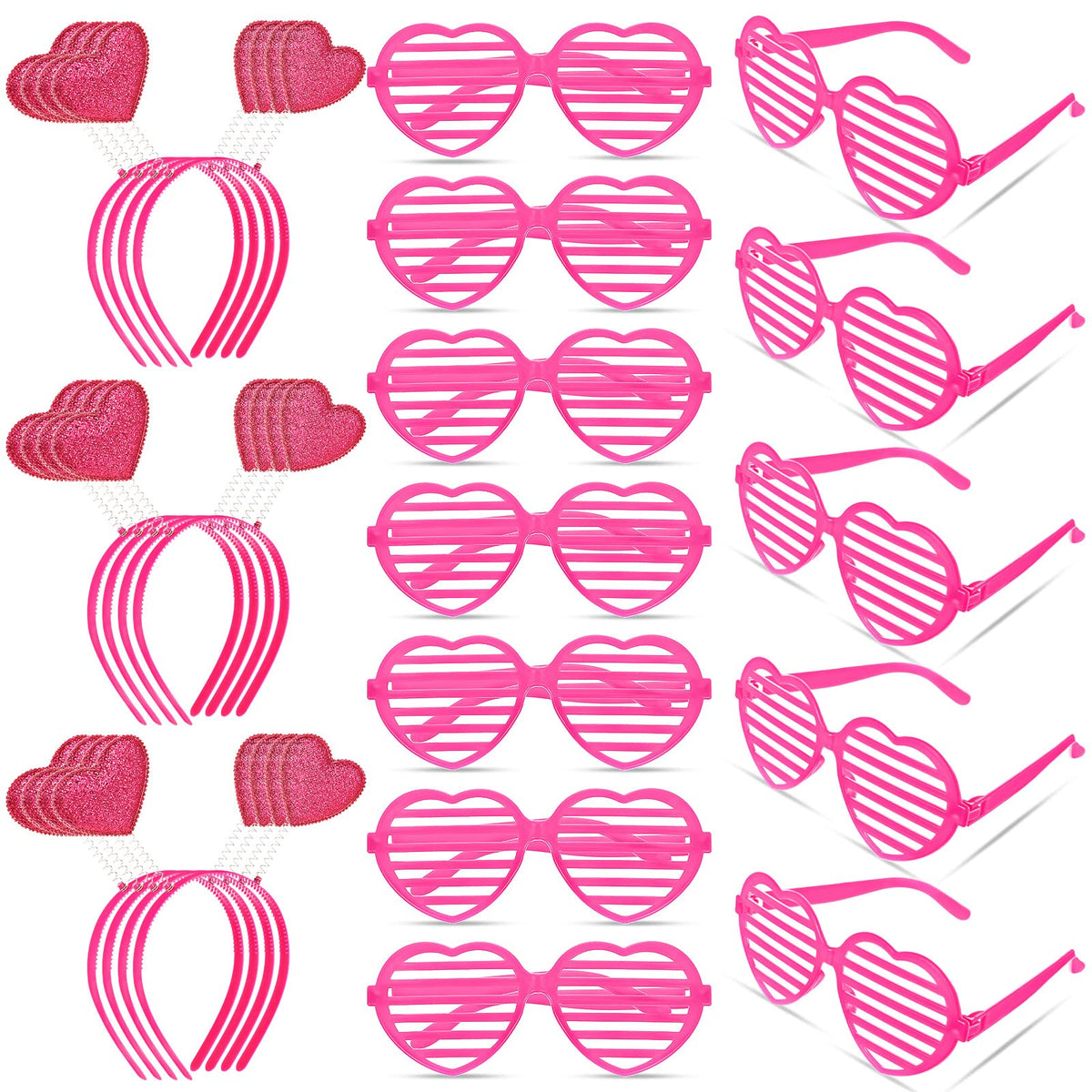MTLEE gafas de corazón Valentine, ideal para sesión de fotos festiva