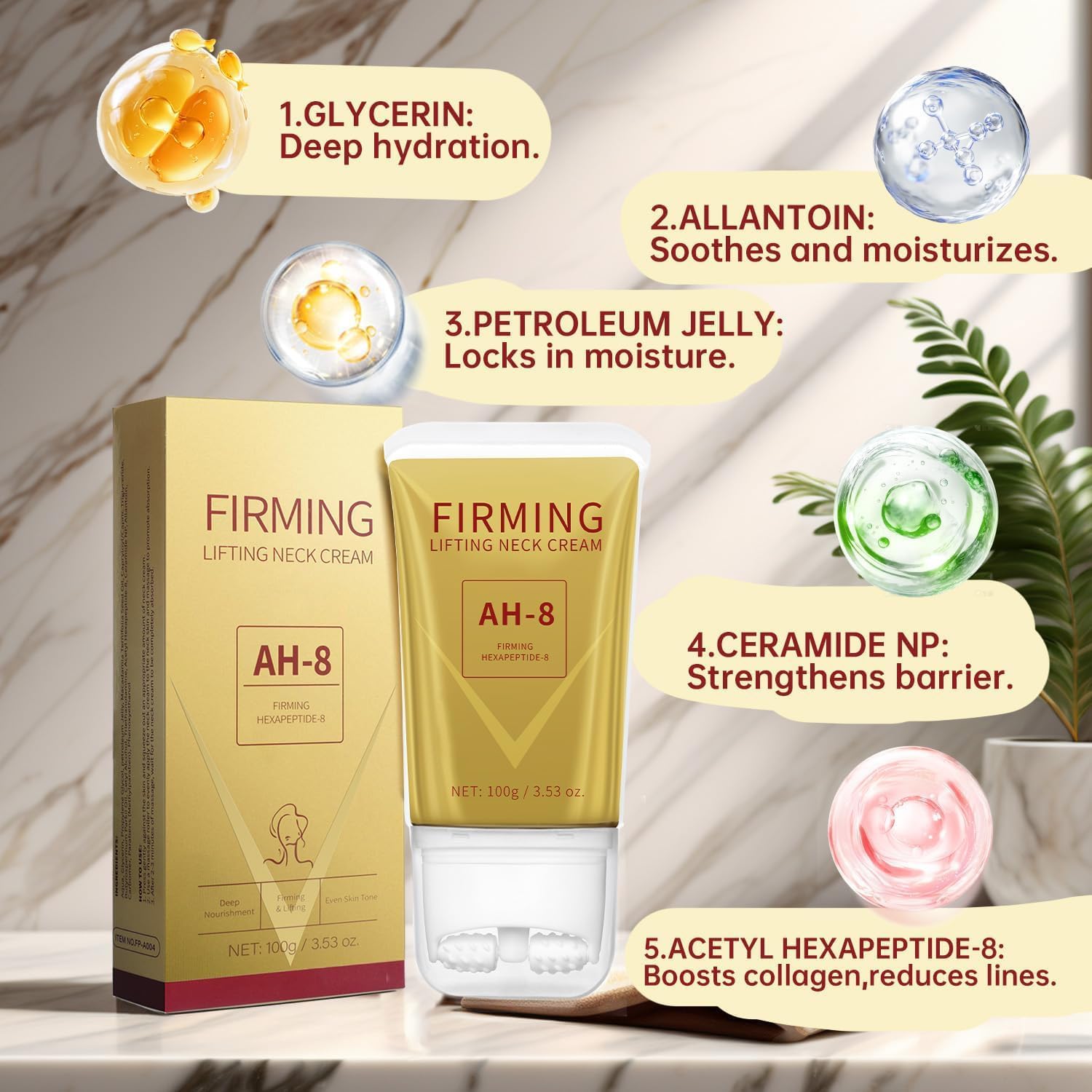 Mtmult AH-8: decollete con crema reafirmante para zonas sensibles.