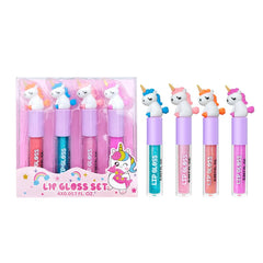 M&U MAKE YOU UP: topper unicornio en la tapa, brillo lúdico para niñas