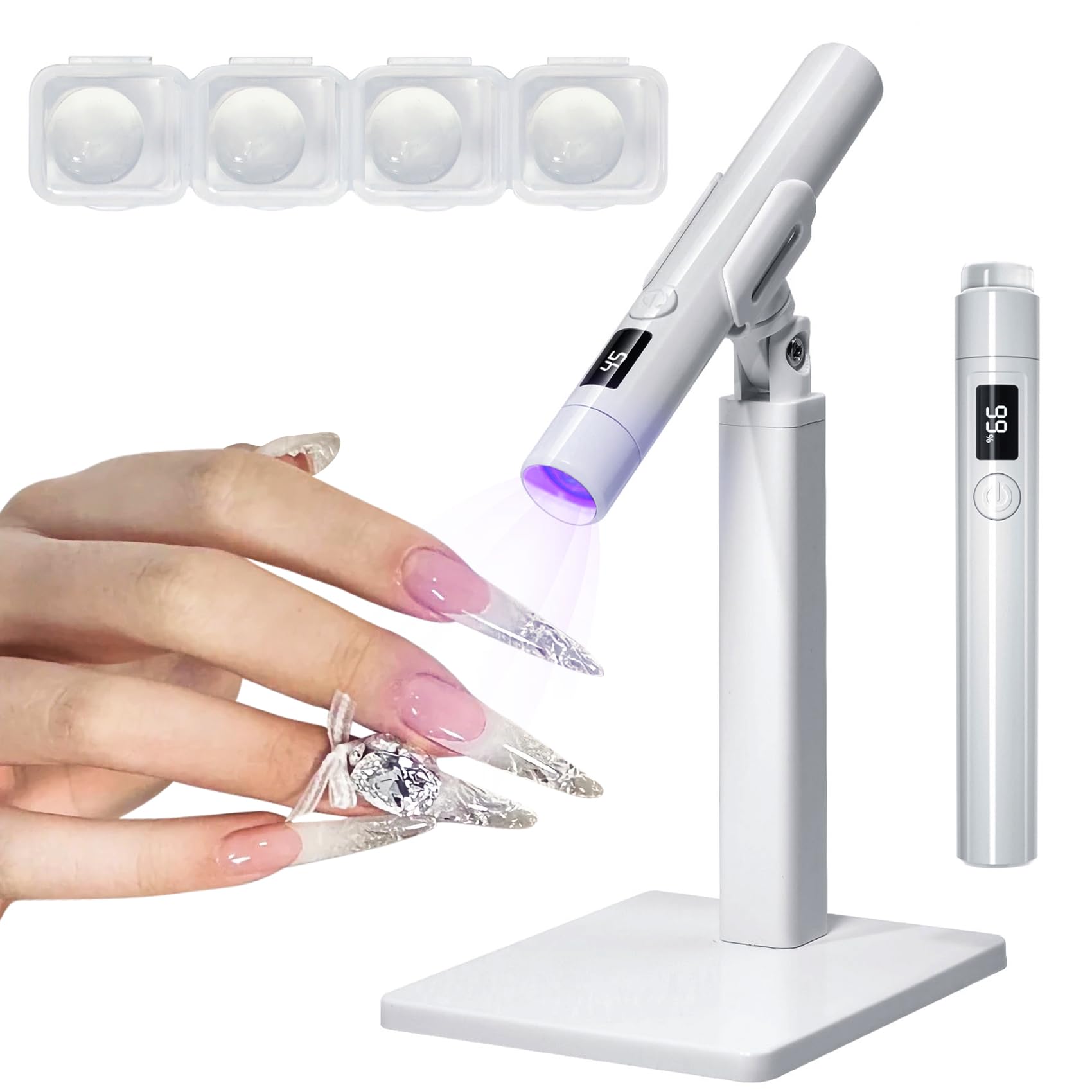 MUCOOS mini UV light for nails compact on-the-go curing at home