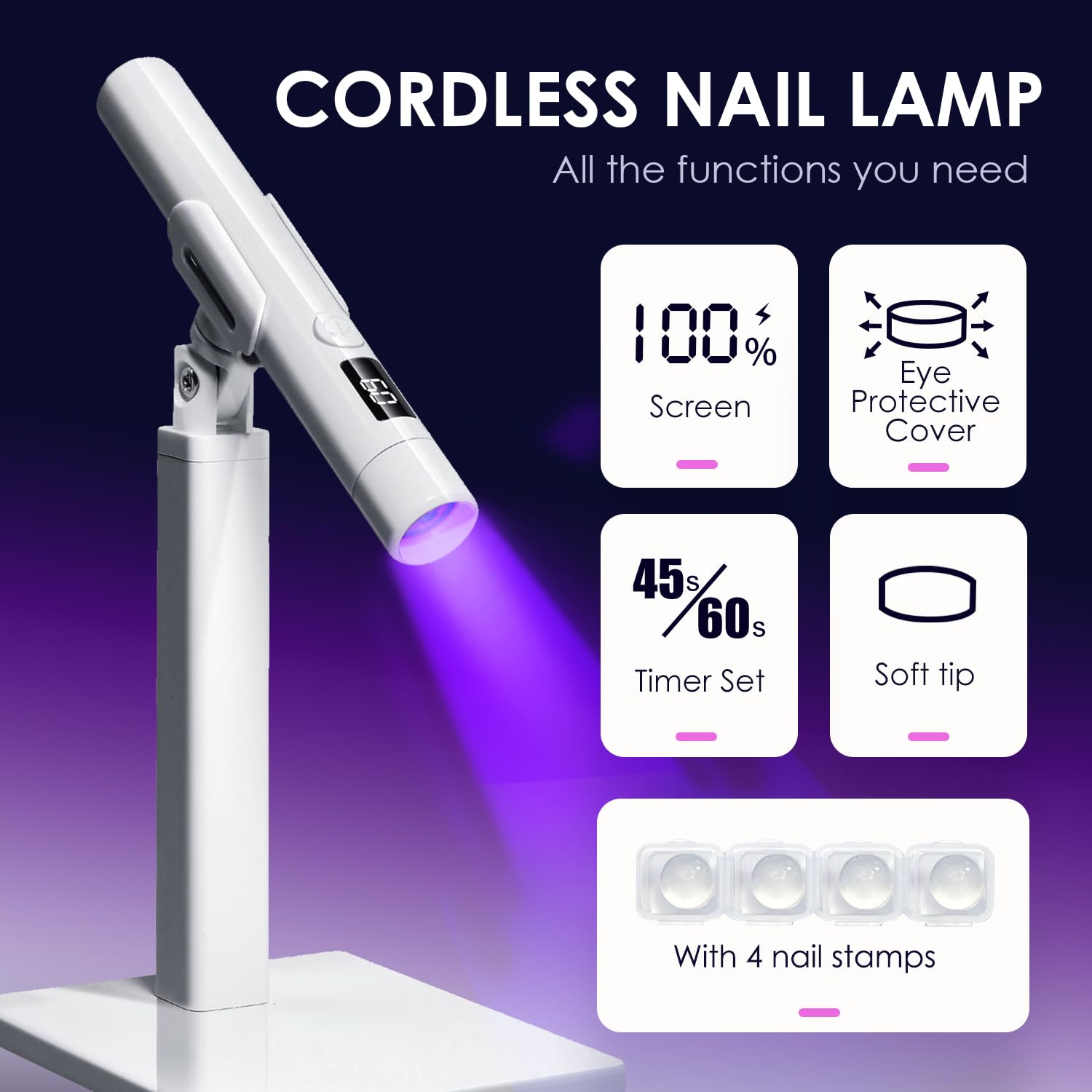 MUCOOS UV light with magnetic bracket for stable positioning