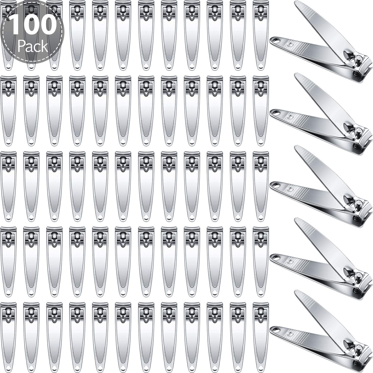 Mudder 100-piece nail clippers set bulk—compact and portable for home or travel.