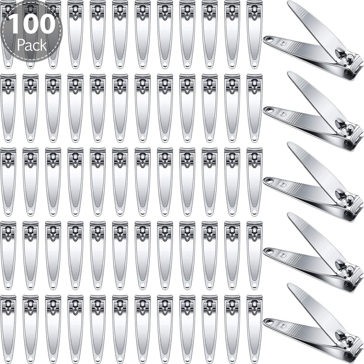 Mudder 100-piece nail clippers set bulk—compact and portable for home or travel.