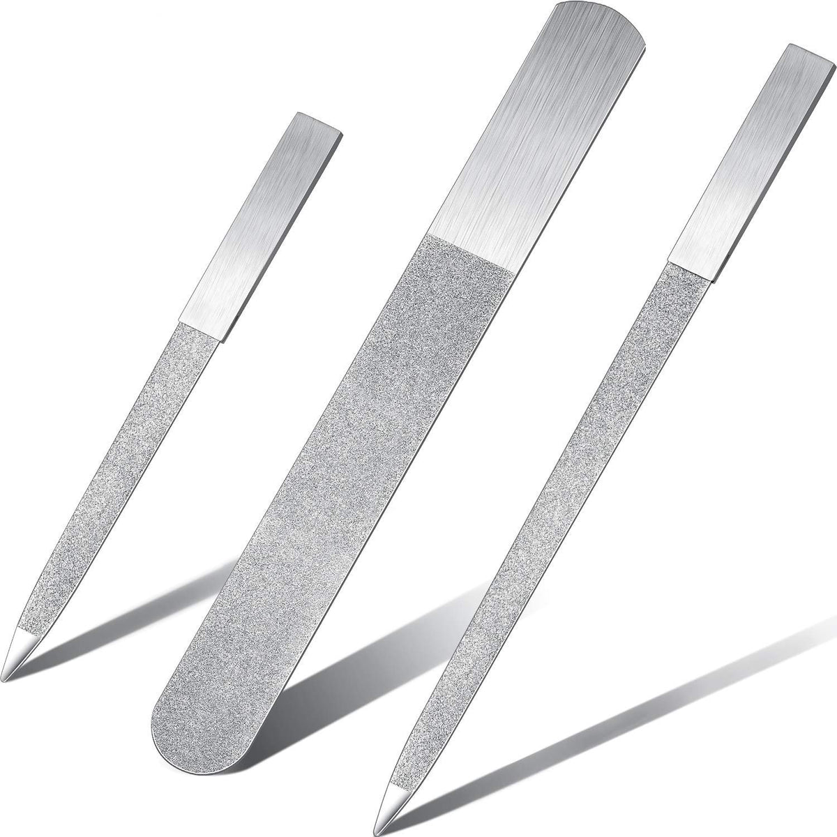 Mudder 3-piece nail file set shown with three sizes for home or salon use