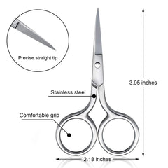 Mudder eyebrow scissors with pointed tips for detailed brow shaping