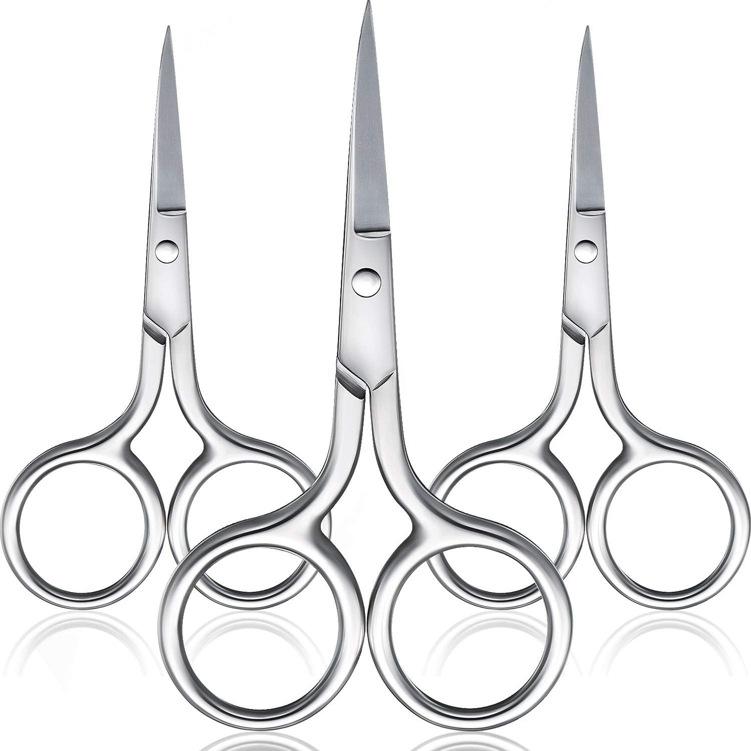 Mudder 3-pack nose scissors with narrow tips for precise trimming
