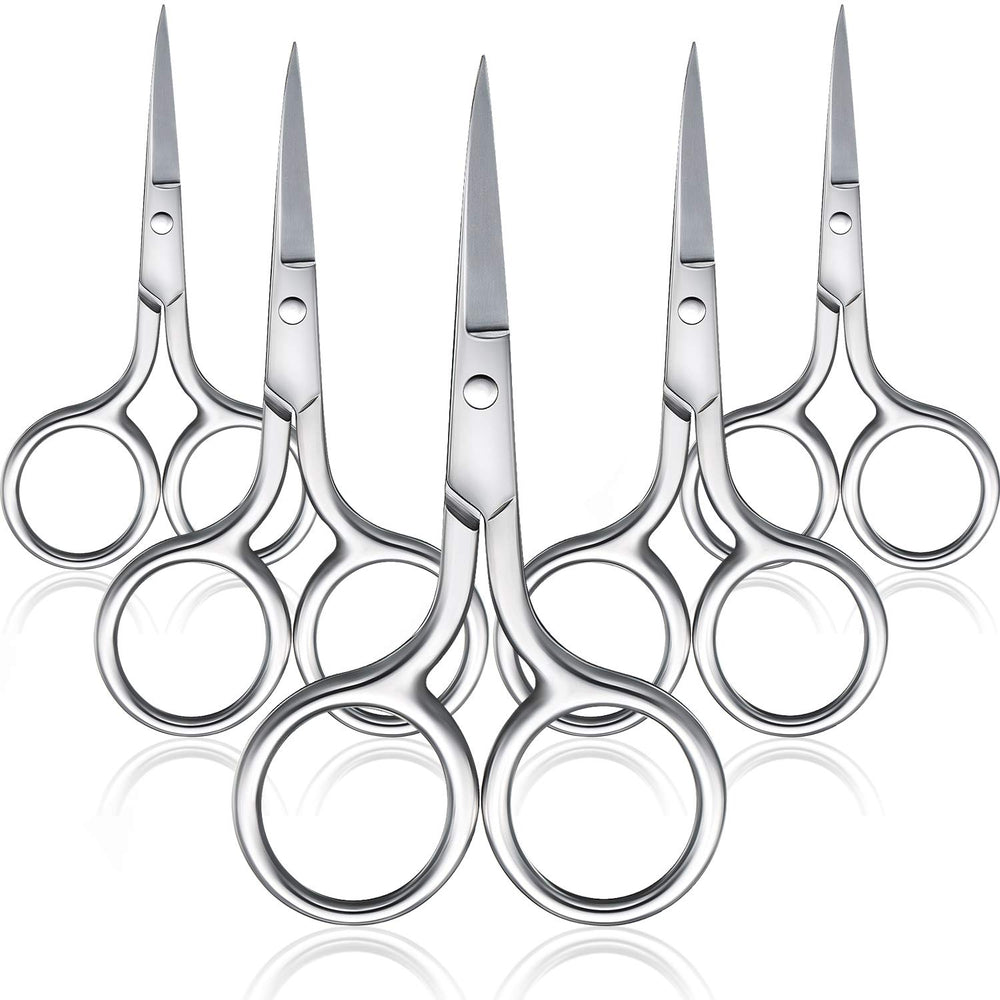 Mudder 5-piece straight tip nose hair scissors for precise at-home grooming.