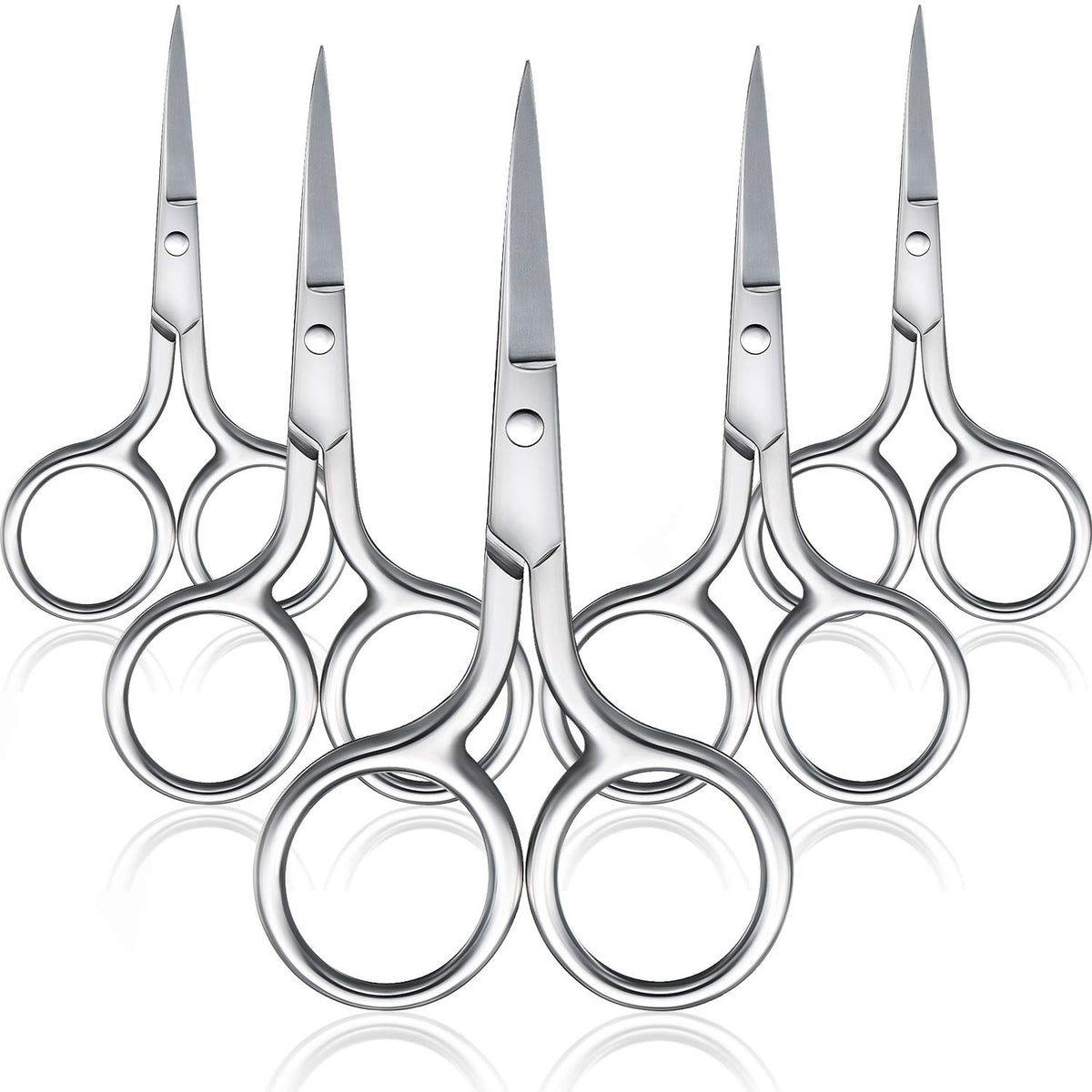 Mudder 5-piece straight tip nose hair scissors for precise at-home grooming.
