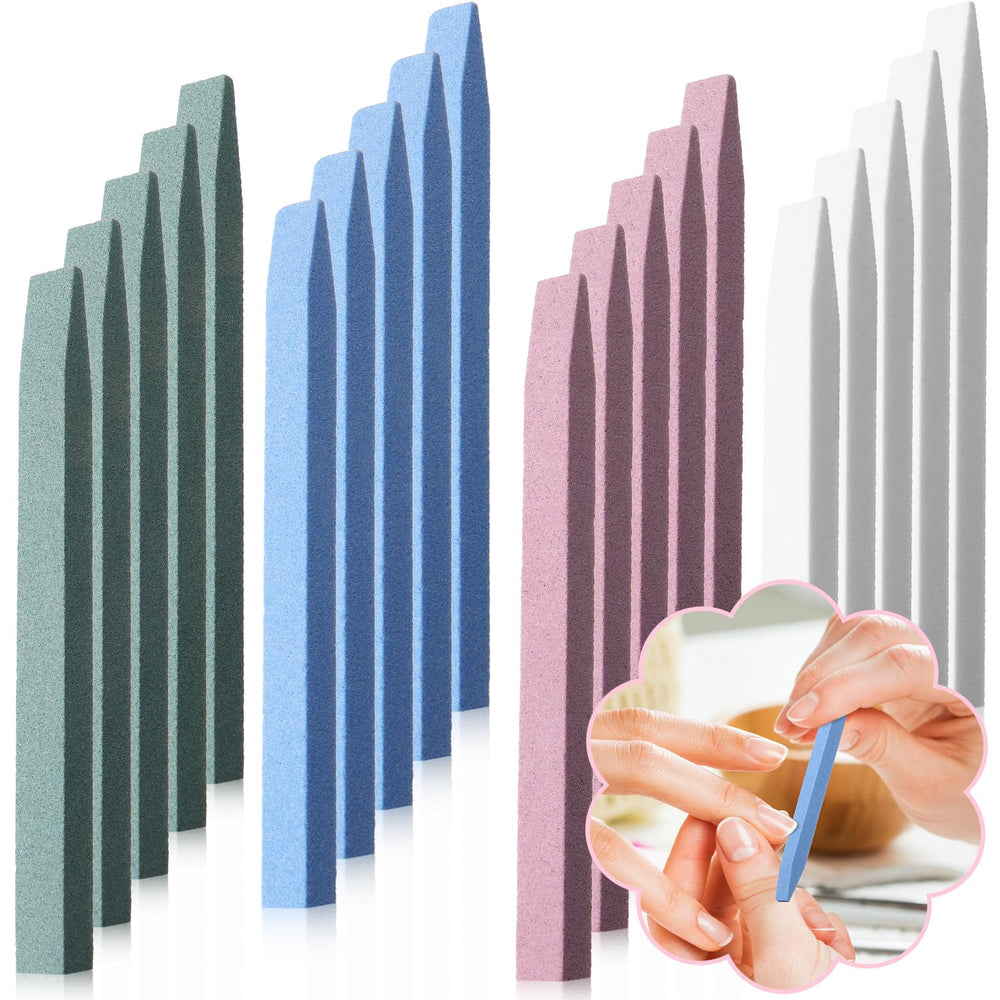 Mudder 8-piece stone nail file set for smooth nails and cuticles at home