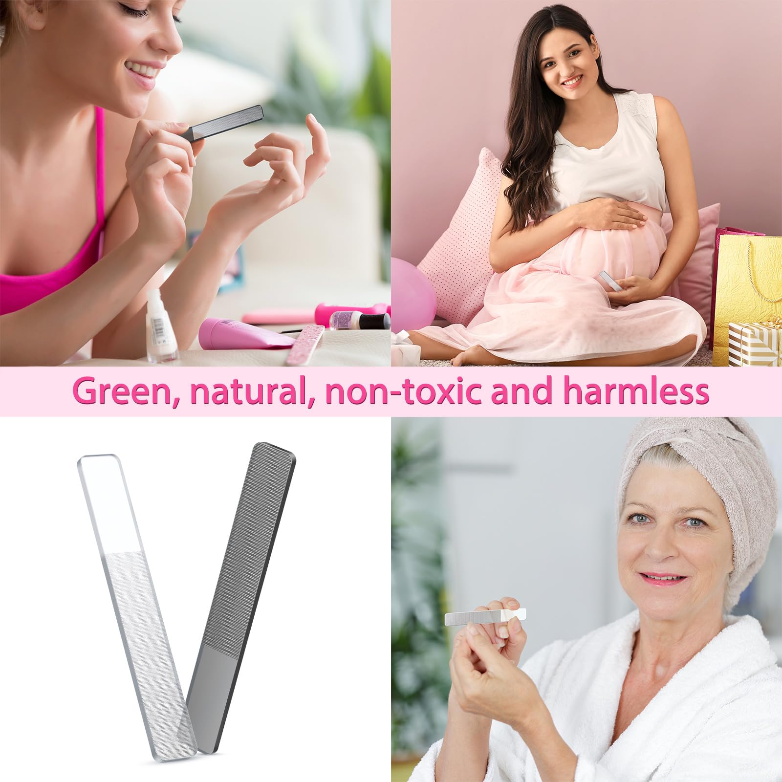 Mudder compact glass nail files ready for quick touch-ups anywhere